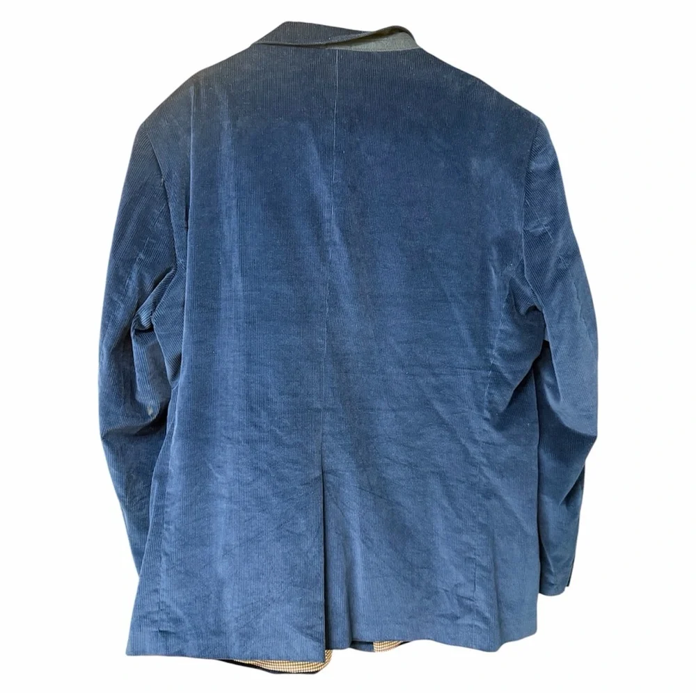 Saddlebred Men's Navy Corduroy Blazer - Classic Tailored Jacket - Picture 3 of 6